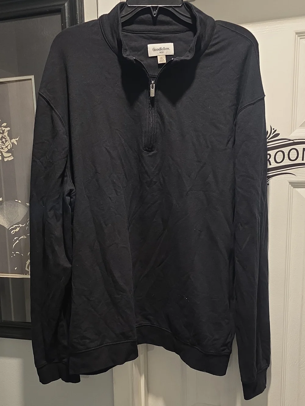 Goodfellow & Co Men’s Black Half-Zip Pullover Sweatshirt